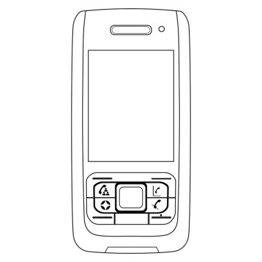 mobil telefon hattı vektör resimleme üst görünüm