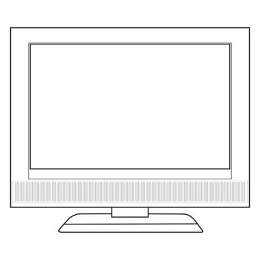 Çizgi vektör illüstrasyonunu üst görünüm görüntülerini izle