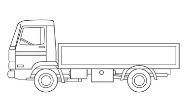 kamyon hattı vektör resimleme üst görünüm