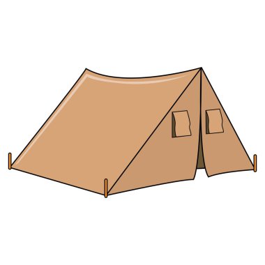 çadır vektör resimleme üst görünüm