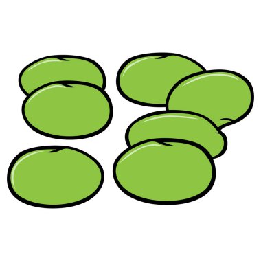 yeşil soya fasulyesi vektör çizimi