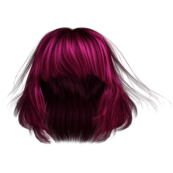 3 boyutlu çizim, illüstrasyon, kâküllü saç stili eflatun.