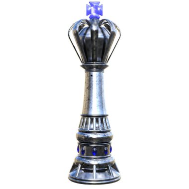 Satranç kralı 3D canlandırma, illüstrasyon