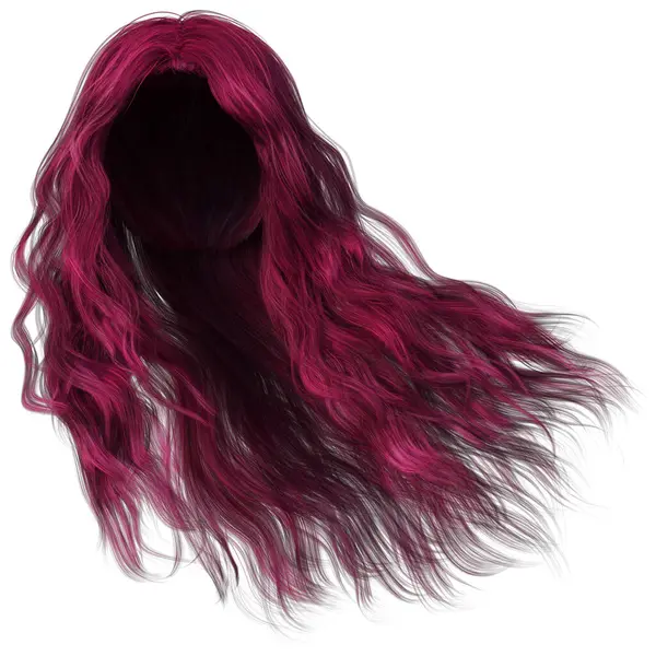 3D çizim, illüstrasyon, uzun saç morluğu.