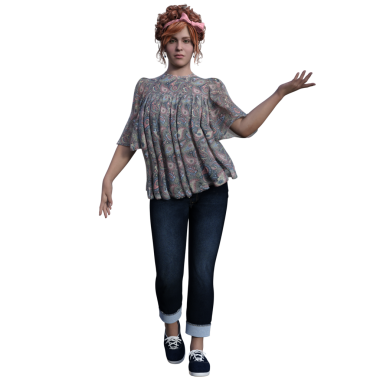 Samimi kurgu kızıl saçlı kadın.