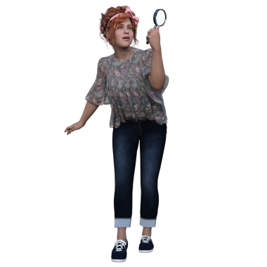 Samimi kurgu kızıl saçlı kadın.