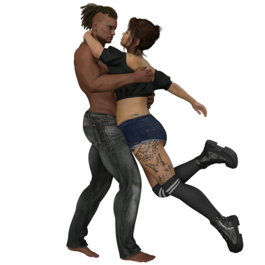 3 boyutlu çizim, illüstrasyon, karışık çift, hamile kadın