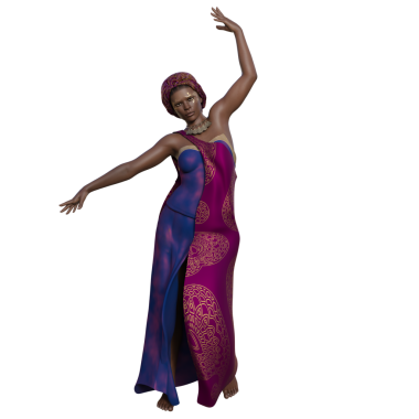 3D tasvir, illüstrasyon, fantezi kabilesi Afrikalı kadın