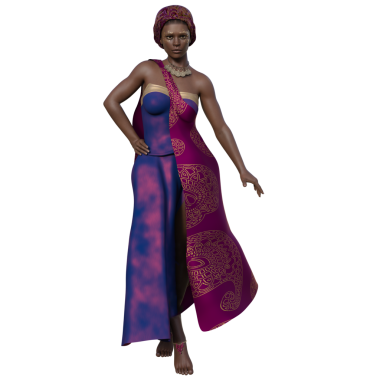 3D tasvir, illüstrasyon, fantezi kabilesi Afrikalı kadın