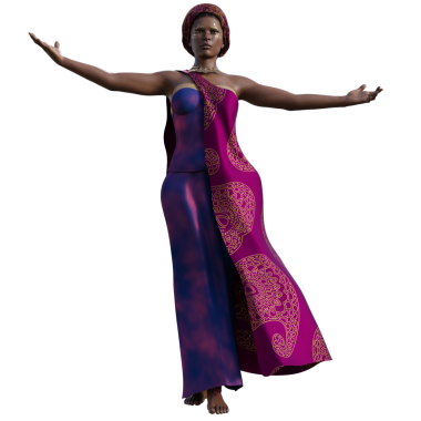 3D tasvir, illüstrasyon, fantezi kabilesi Afrikalı kadın