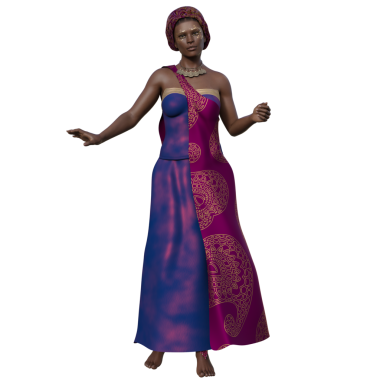 3D tasvir, illüstrasyon, fantezi kabilesi Afrikalı kadın