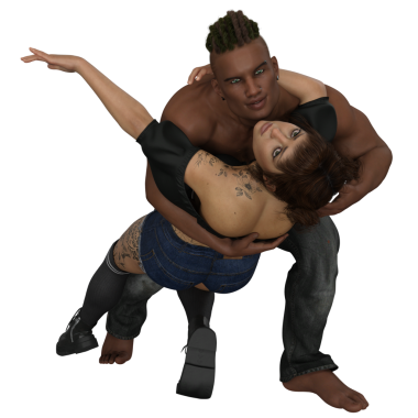 3 boyutlu çizim, illüstrasyon, karışık çift, hamile kadın