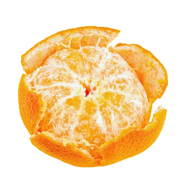 Mandarin Tangerine Citrus Fruit Isolated White Background File Contains Clipping — Foto Stock