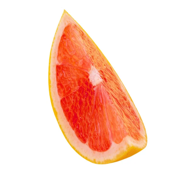柚子在白色背景上被分离出来 水果片 — 图库照片