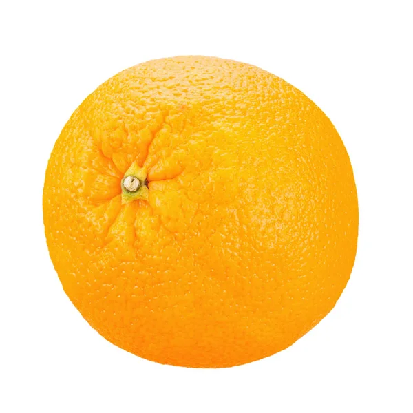 Ώριμο Πορτοκάλι Απομονωμένο Λευκό Φόντο Αρχείο Περιέχει Διαδρομή Αποκοπής — Φωτογραφία Αρχείου