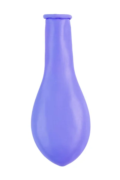 Balão Violeta Sem Novo Balão Colorido Isolado Fundo Branco Objeto — Fotografia de Stock