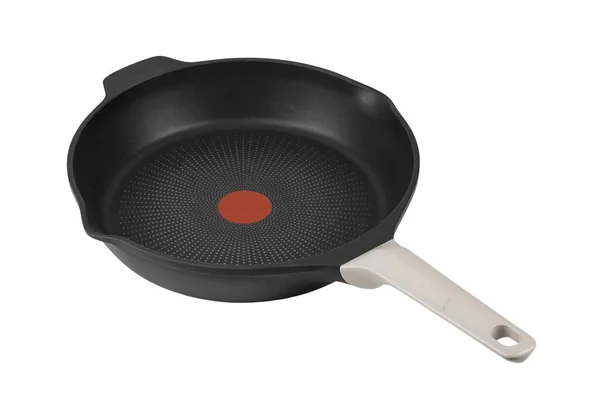 Modern Empty Cast Frying Pan Ceramic Non Stick Coating Isolated — Stock Photo, Image
