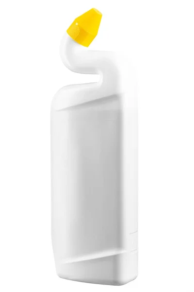Reinigungsmittel Isoliert Auf Weißem Hintergrund Weiße Flasche Toilettenreiniger Datei Enthält — Stockfoto
