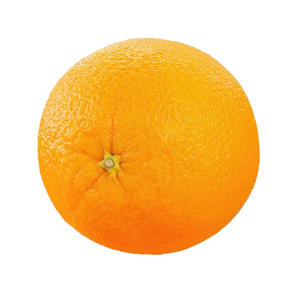 Sinaasappelfruit Rijp Oranje Isoleren Witte Achtergrond Bestand Bevat Clipping Pad — Stockfoto