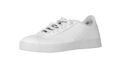 Stylish sneaker isolated on white background. White casual shoe. File contains clipping path. Full depth of field.