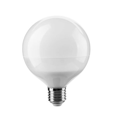 LED light emitting diode energy saving light bulb. Light bulb isolated on white background. File contains clipping path. Full depth of field.