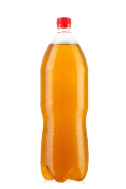 Büyük bir şişe bira. Beyaz arka planda izole edilmiş. Dosya kırpma yolu içeriyor