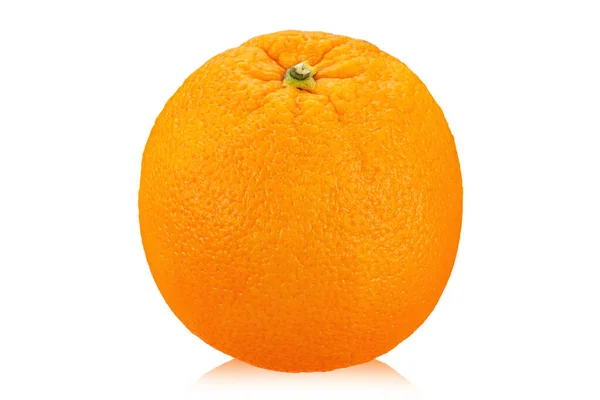 Cała Pomarańcza Odizolowana Białym Tle Plik Zawiera Ścieżkę Wycinania — Zdjęcie stockowe