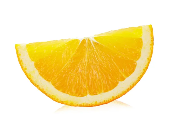 Sinaasappelschijfje Geïsoleerd Witte Achtergrond Bestand Bevat Clipping Pad — Stockfoto