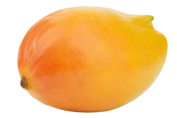 Lahodné Zralé Mango Izolované Bílém Pozadí Exotické Ovoce Soubor Obsahuje — Stock fotografie