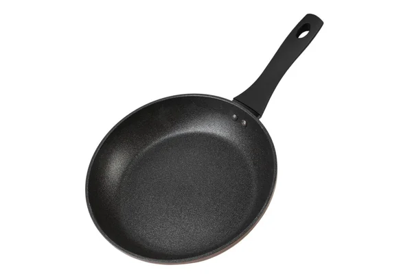 Black Frying Pan Nonstick Surface Isolated White Background File Contains — Stock Photo, Image