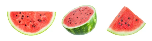 Watermelon Isolated White Background Watermelon Collection Full Depth Field File — Stock Photo, Image