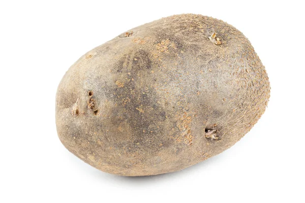 Μωβ Πατάτες Δεν Κόβονται Απομονωμένο Λευκό Φόντο Αρχείο Περιέχει Διαδρομή — Φωτογραφία Αρχείου