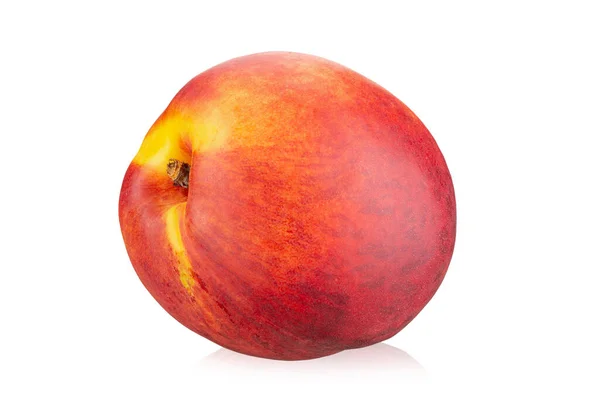 Плоди Персикового Нектару Ізольовані Білому Тлі Органічний Персик Файл Містить — стокове фото