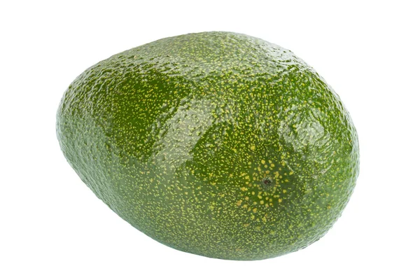 Rijp Hele Avocado Geïsoleerd Witte Achtergrond — Stockfoto