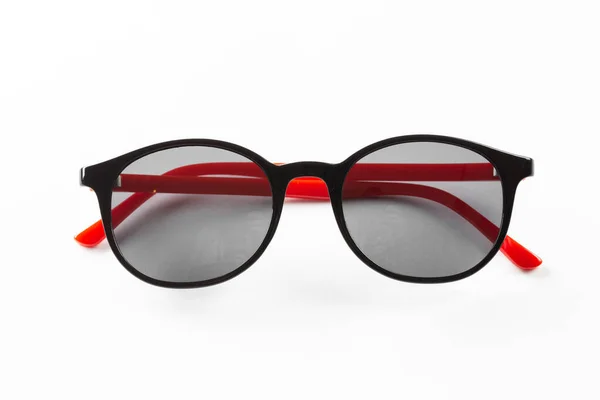 Getönte Brille Zum Sehen Mit Transparenten Gläsern Isoliert Auf Weißem — Stockfoto