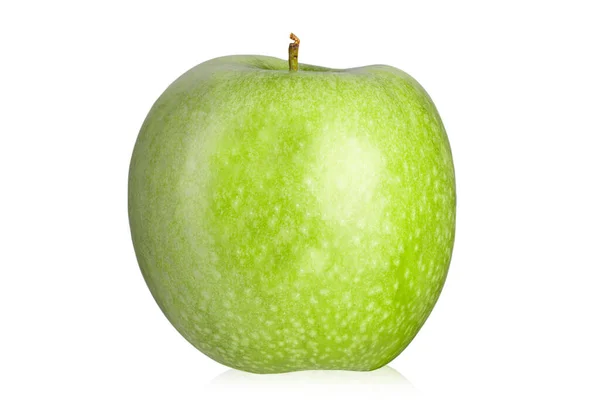 Mogna Gröna Äpple Isolerad Vit Bakgrund Filen Innehåller Klippväg — Stockfoto