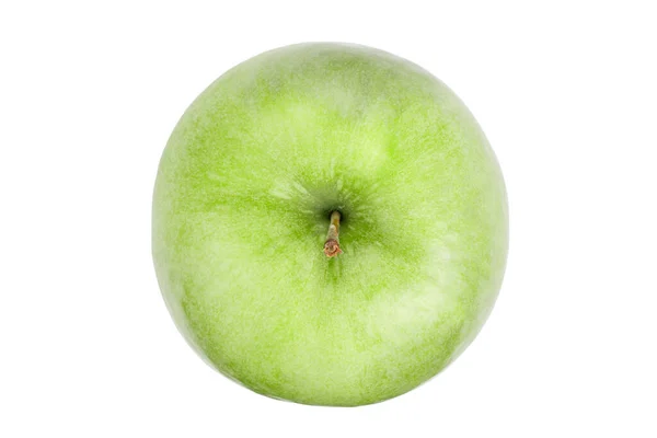 Pomme Verte Mûre Isolée Sur Fond Blanc Fichier Contient Chemin — Photo