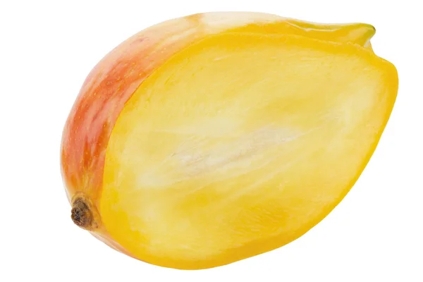Dilimlenmiş Sarı Mango Beyaz Bir Arka Planda Izole Edilmiş Dosya — Stok fotoğraf