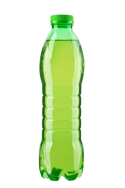 Frío Una Botella Plástico Aislado Sobre Fondo Blanco Archivo Contiene — Foto de Stock