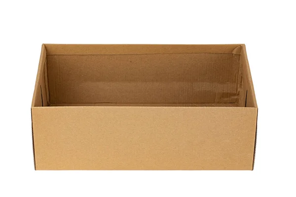 Kapaksız Karton Kutu Beyaz Bir Arka Planda Izole Edilmiş Dosya — Stok fotoğraf