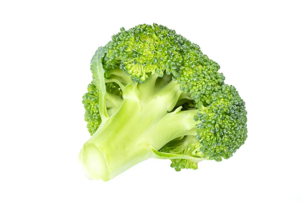 Frischer Brokkoli Blütenstand Isoliert Auf Weißem Hintergrund Datei Enthält Schnittpfad — Stockfoto