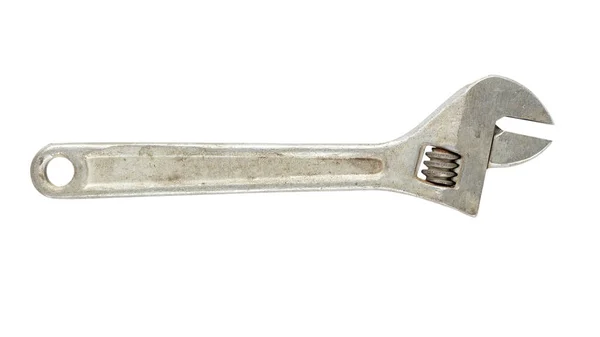 Swedish Adjustable Wrench Isolated White Background Old Wrench File Contains — Stock fotografie