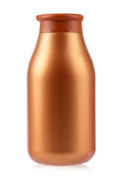 Sticlă Plastic Brun Pentru Cosmetice Izolat Fundal Alb Fișierul Conține Imagini stoc fără drepturi de autor