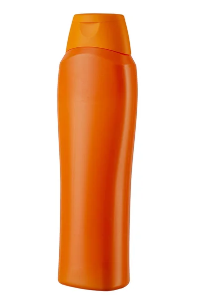 Апельсиновая Бутылка Моющим Средством Изолированный Белом Фоне Файл Содержит Путь — стоковое фото