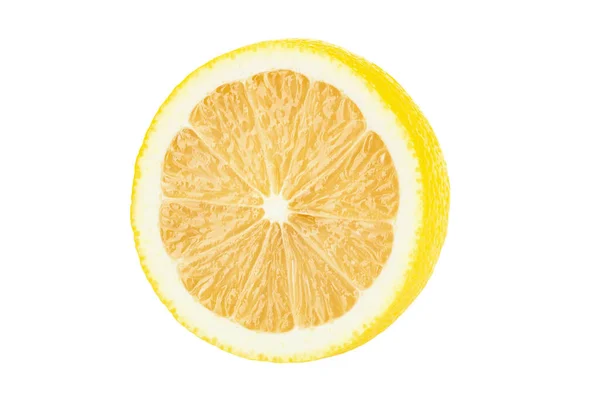 Beyaz Arka Planda Izole Edilmiş Sarı Limonlu Turunçgil Meyvesi Vitamini — Stok fotoğraf