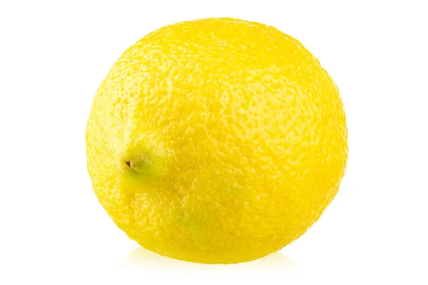Naturlig Citron Frukt Isolerad Vit Bakgrund Filen Innehåller Klippväg Fullständigt — Stockfoto