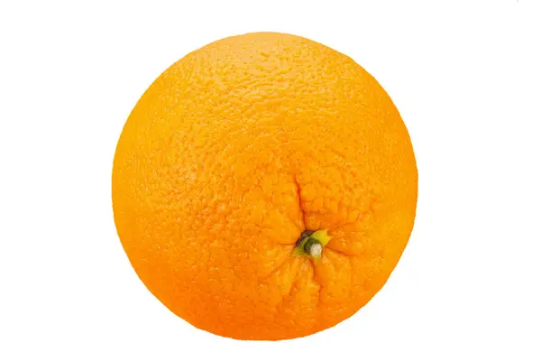 Зрізати Цілий Апельсиновий Фрукт Ізольовано Білому Тлі Файл Містить Відсічний — стокове фото