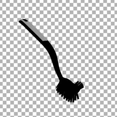 Ot ve Pan Fırça, Tabak Fırçası Simgesi Dama Tahtasında Saydam Arkaplan Tasarımı