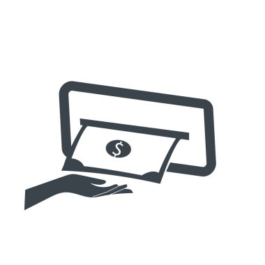 dizüstü bilgisayar ve dolar işareti vektör çizimi