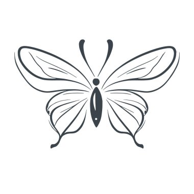 Kelebek Simgesi Vektör Tasarımı